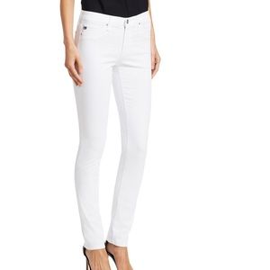 Adriano Goldschmited slim fit white jeans